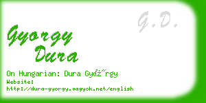 gyorgy dura business card